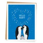 Apartment 2 Cards Penguin Family New Baby Card