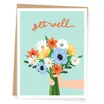 Apartment 2 Cards Bunch of Flowers Get Well Card