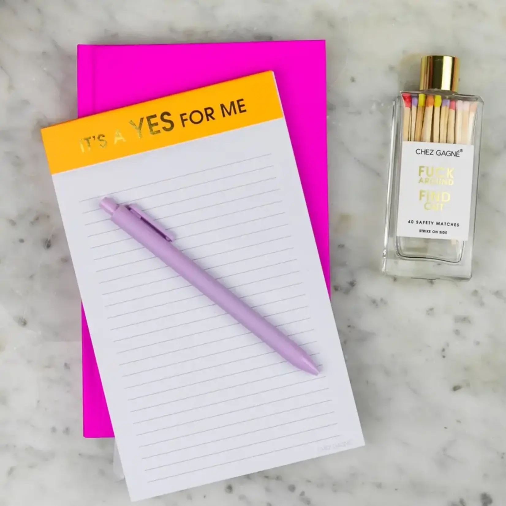 Chez Gagné "It's A Yes For Me" Notepad