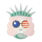 My Mind's Eye Lady Liberty Sunnies Shaped Paper Plate
