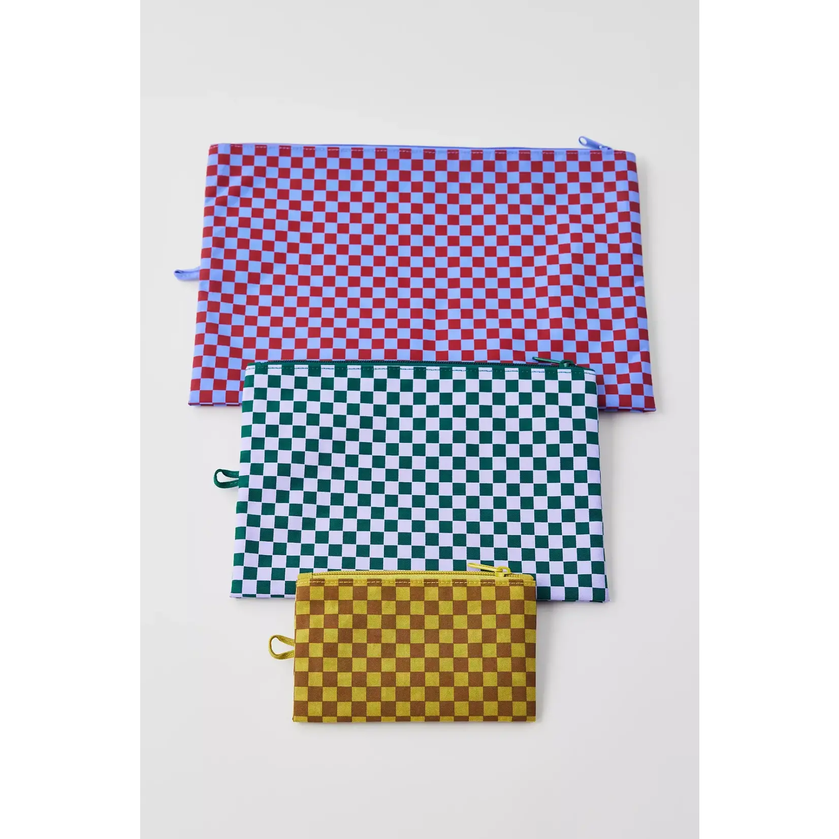 Baggu Go Pouch Set - Jewel Checks