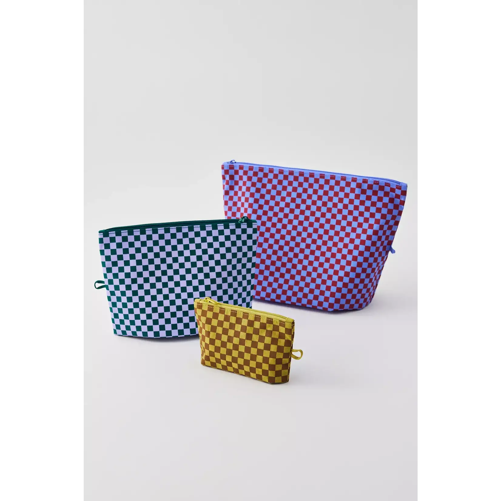 Baggu Go Pouch Set - Jewel Checks