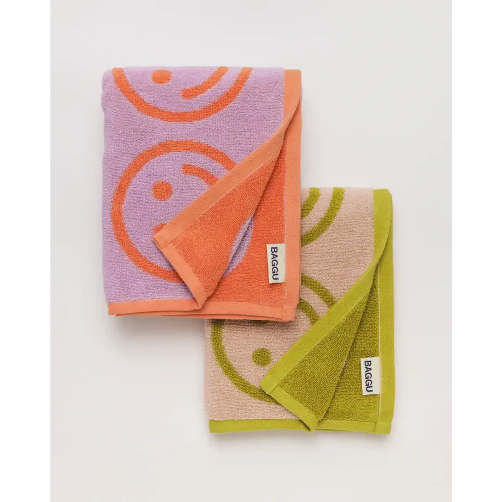 Baggu Hand Towel Set of 2 - Happy Lilac Ochre