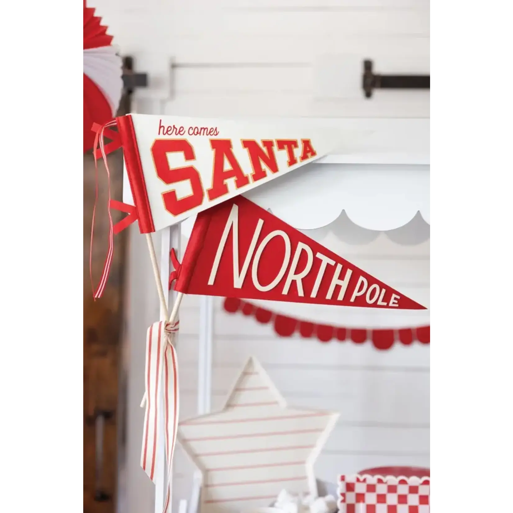 My Mind's Eye Santa Felt Pennant Flag