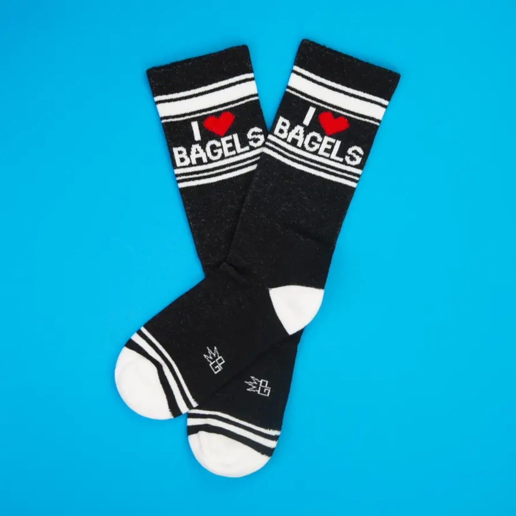 Gumball Poodle I ❤️ Bagels Gym Crew Socks