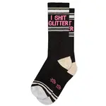 Gumball Poodle I Shit Glitter Gym Crew Socks