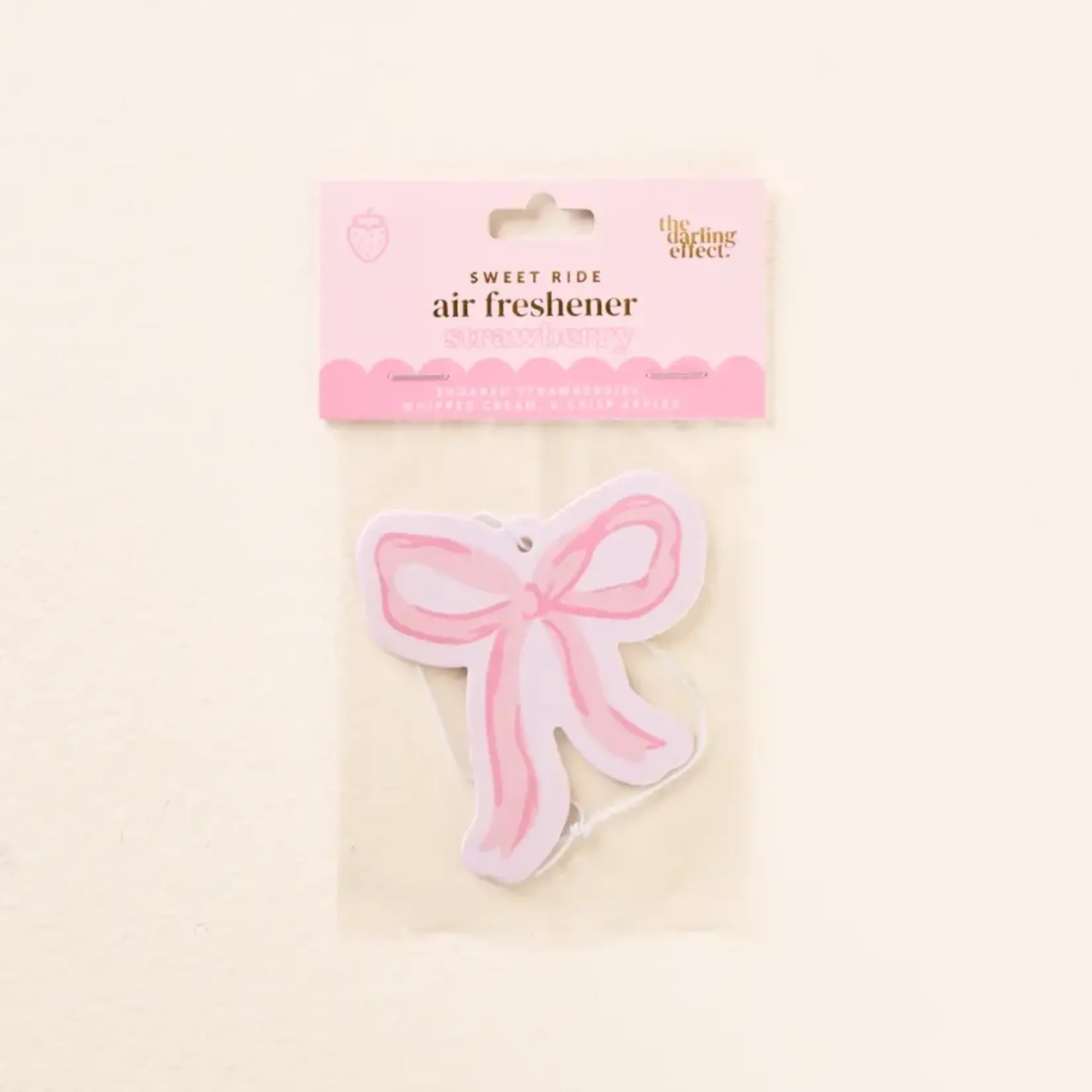 The Darling Effect Sweet Ride Car Air Freshener - Bow Pink