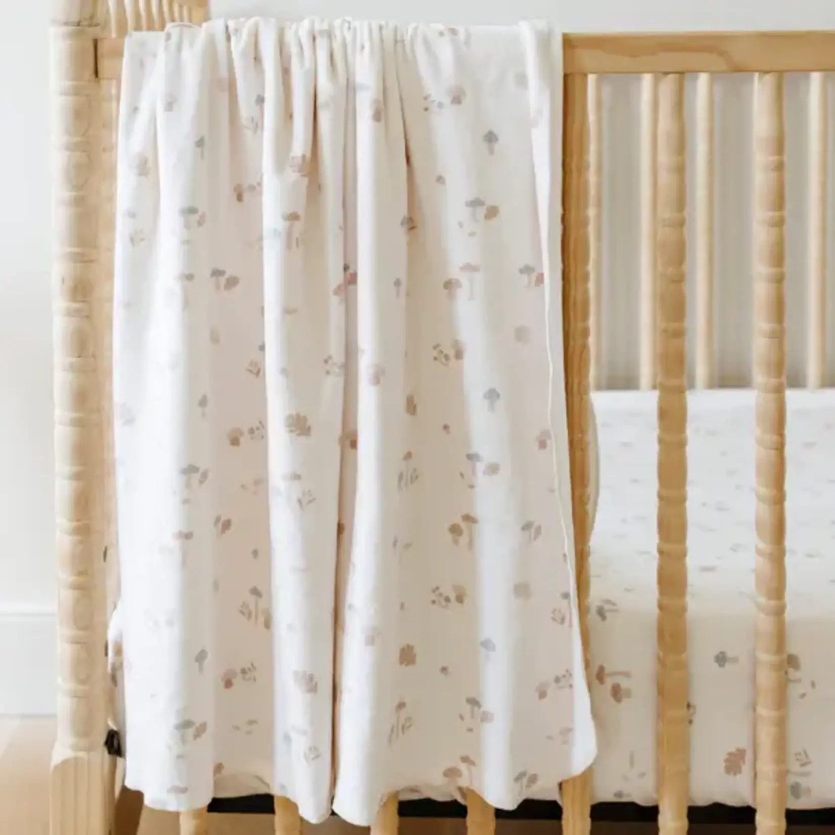 Saranoni Minky Stretch Luxe Swaddle/Blanket - Mushroom