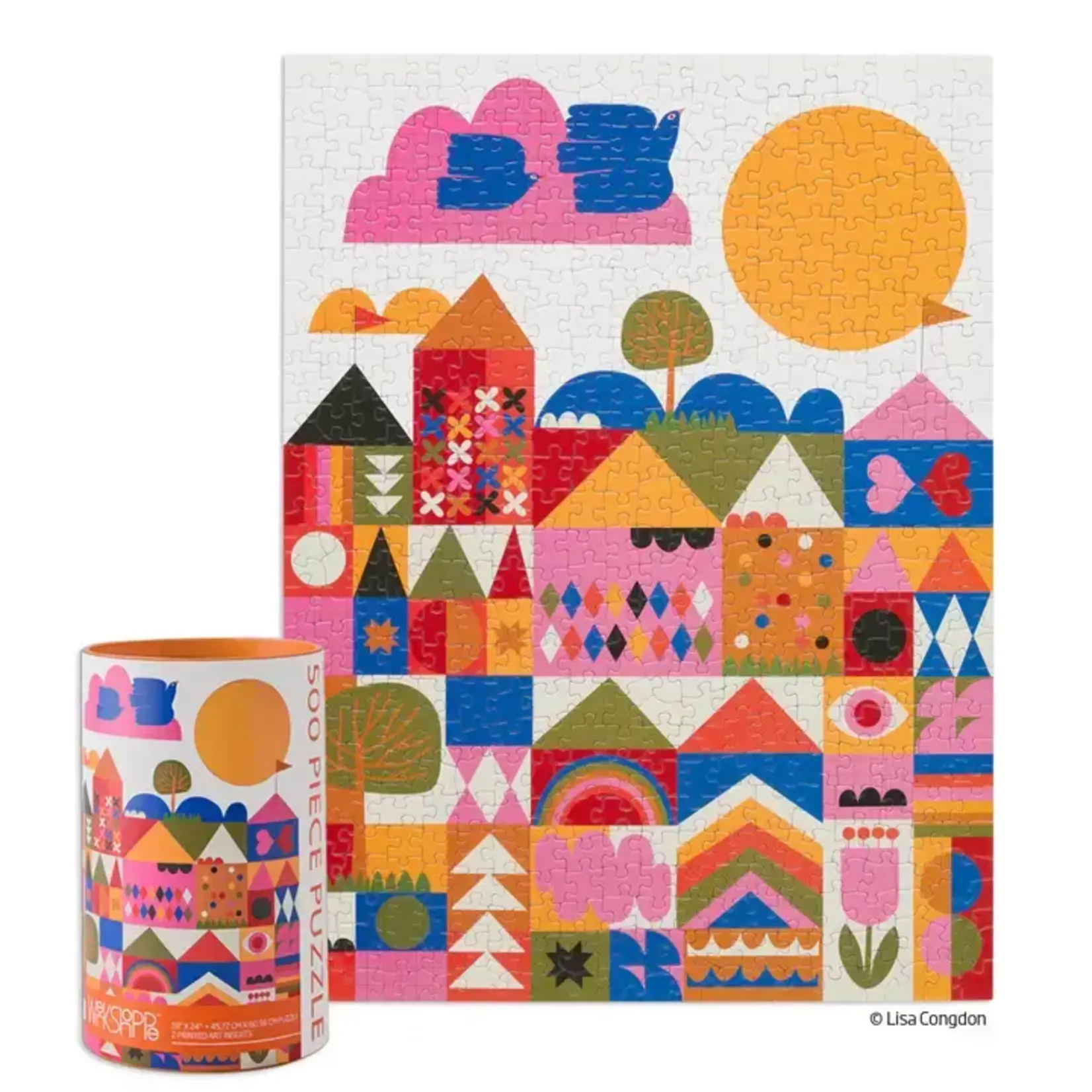 WerkShoppe Happy Town 500 Piece Puzzle