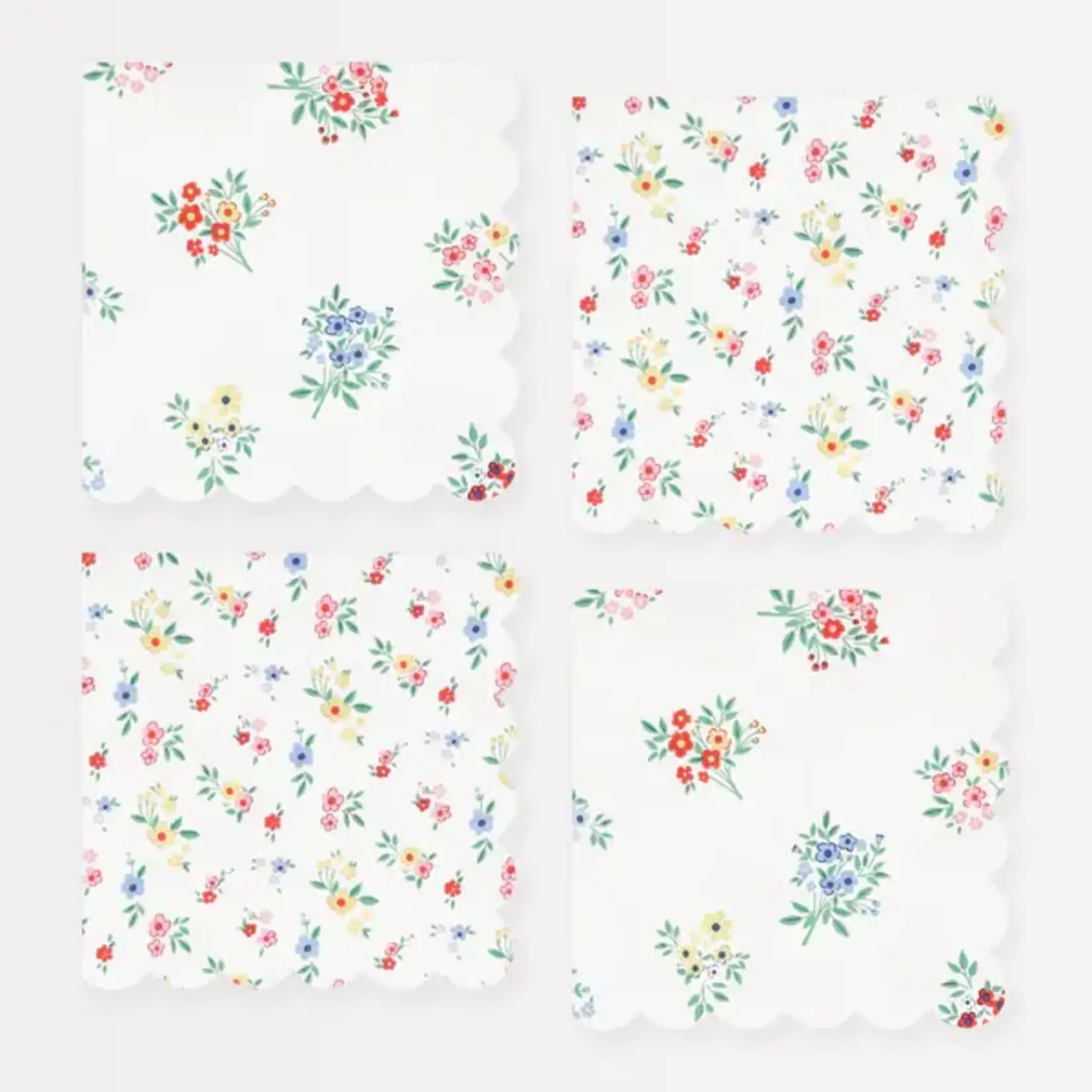 Meri Meri Ditsy Posy Scalloped Small Napkins