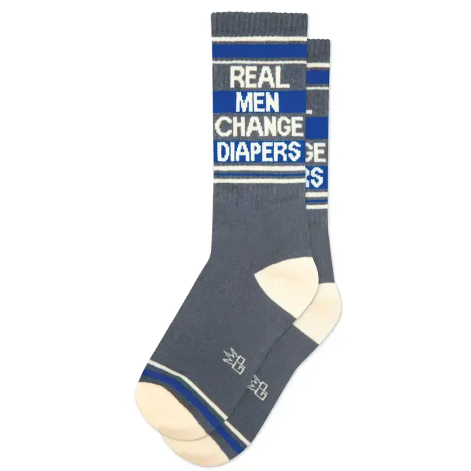 Gumball Poodle Real Men Change Diapers Gym Crew Socks