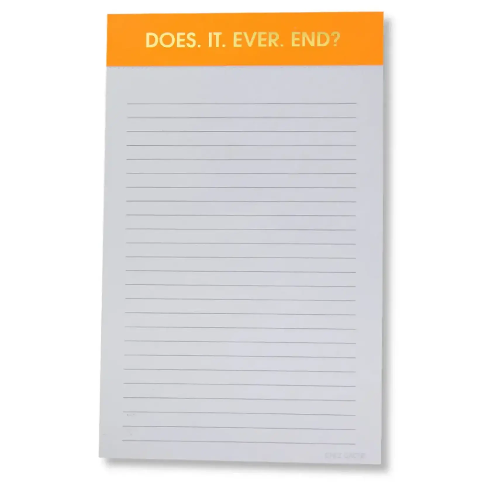 Chez Gagné Does It Ever End Notepad