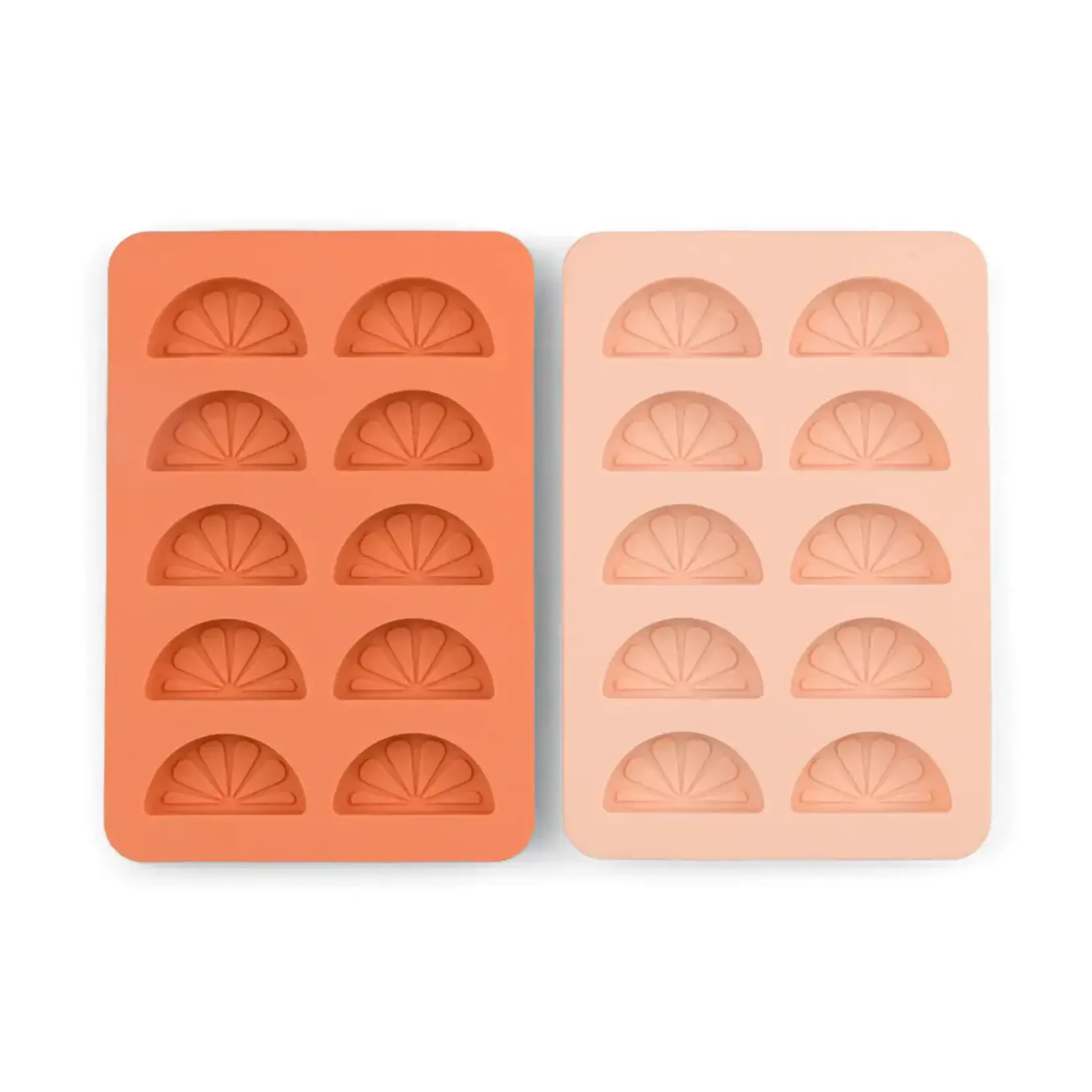 here's how The Dotty Citrus Wedge Ice Trays - Orange + Blush Pink