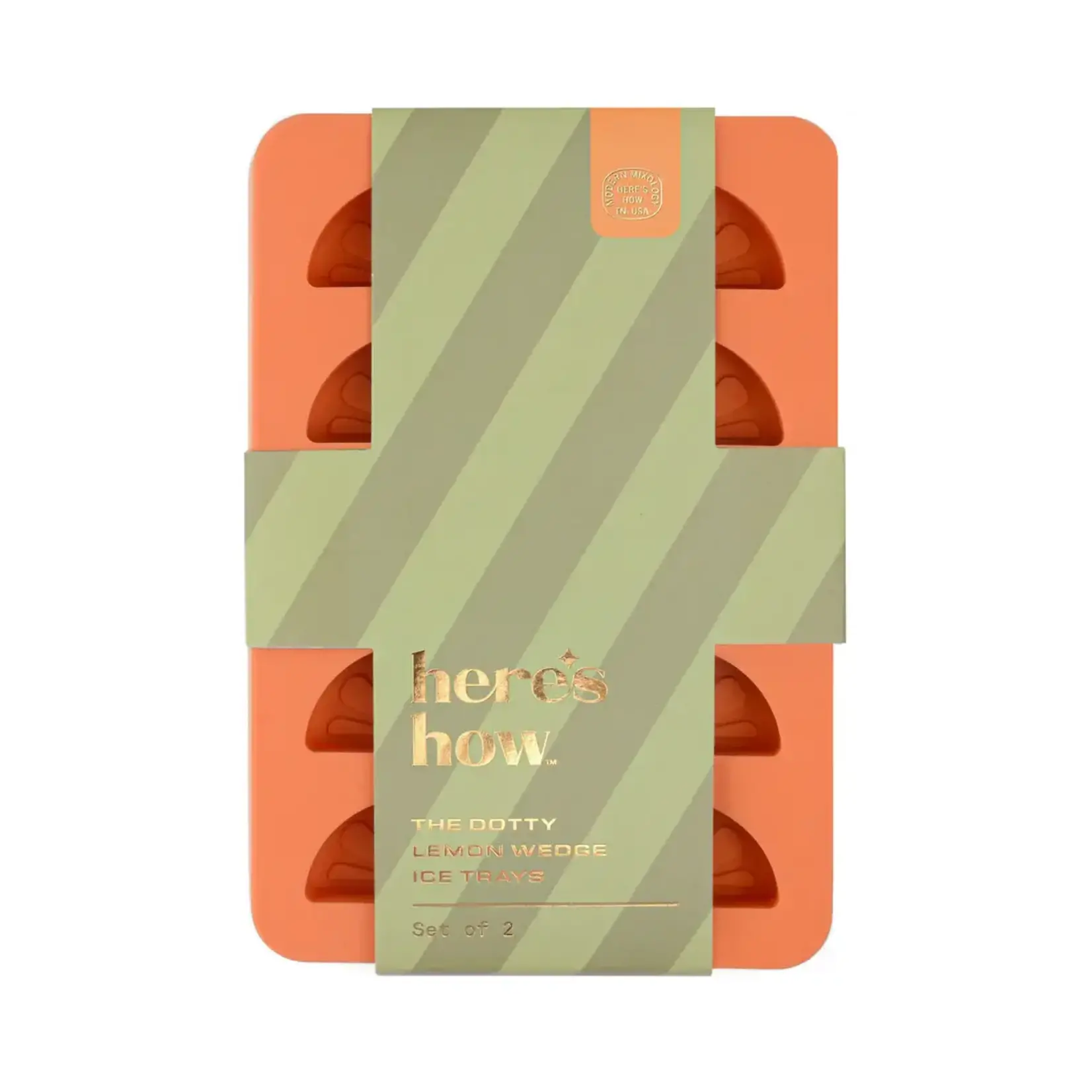 here's how The Dotty Citrus Wedge Ice Trays - Orange + Blush Pink