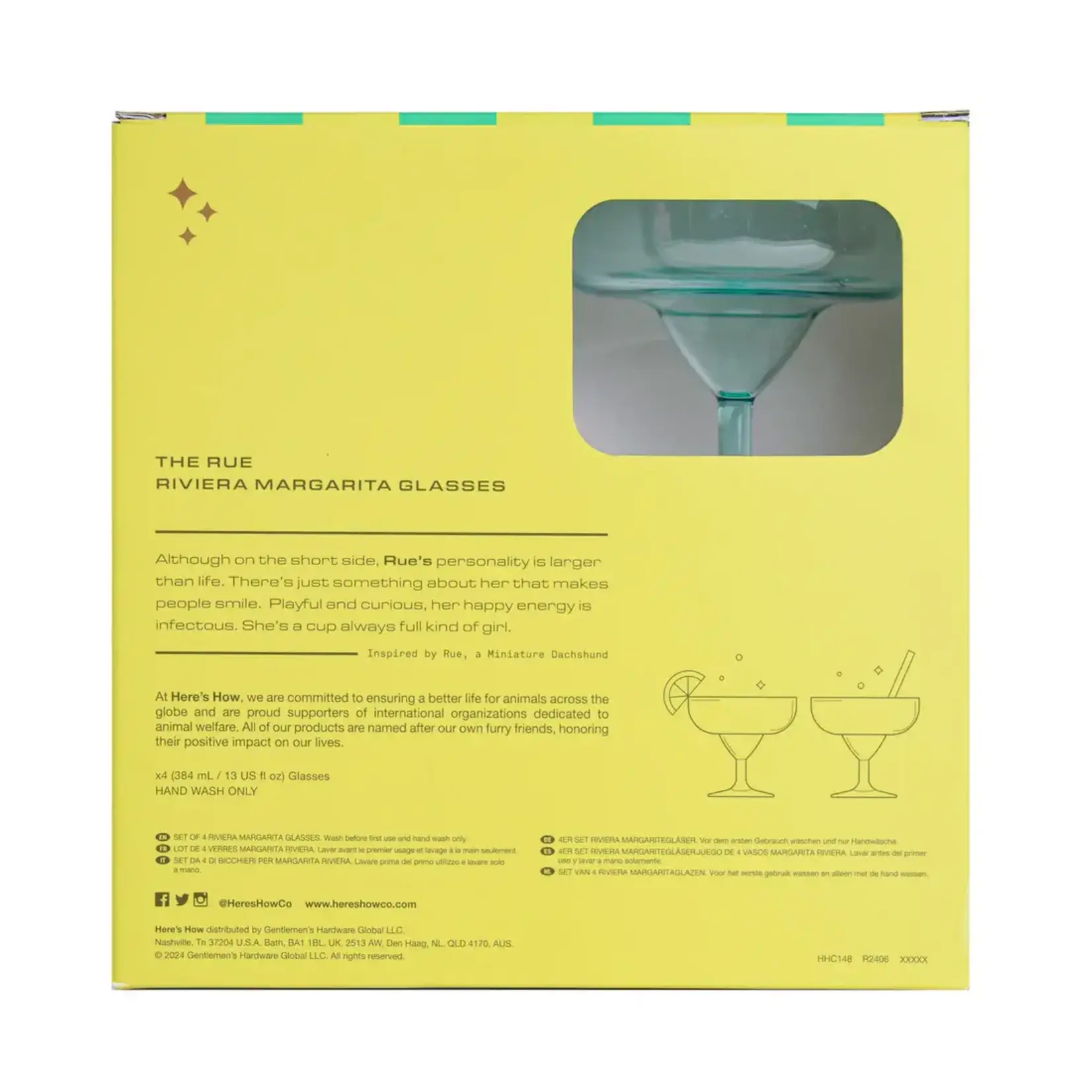 here's how The Rue Margarita Glass - Mint