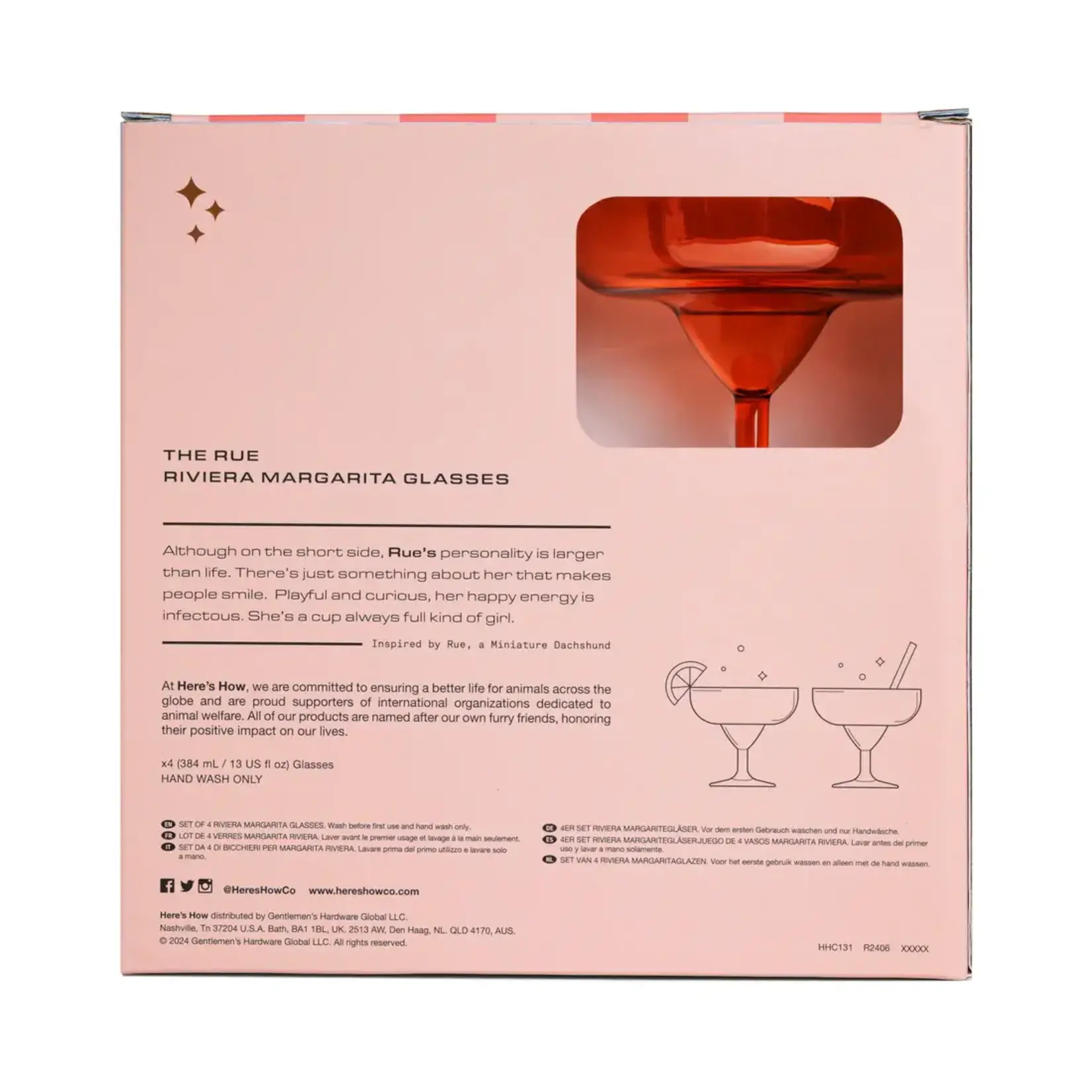here's how The Rue Margarita Glass - Orange