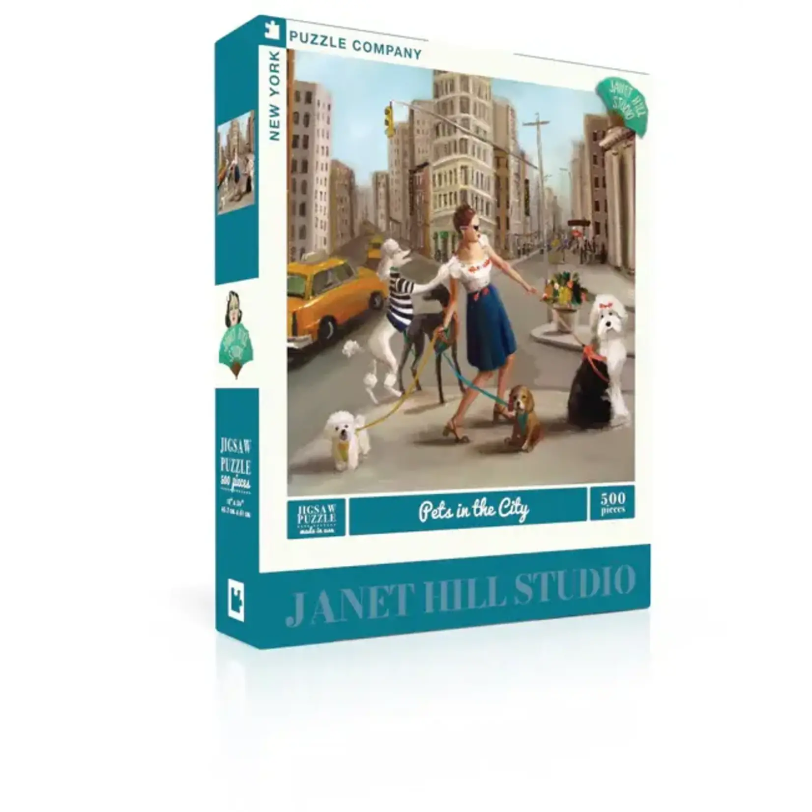 New York Puzzle Company Pets in the City 500 Piece Puzzle