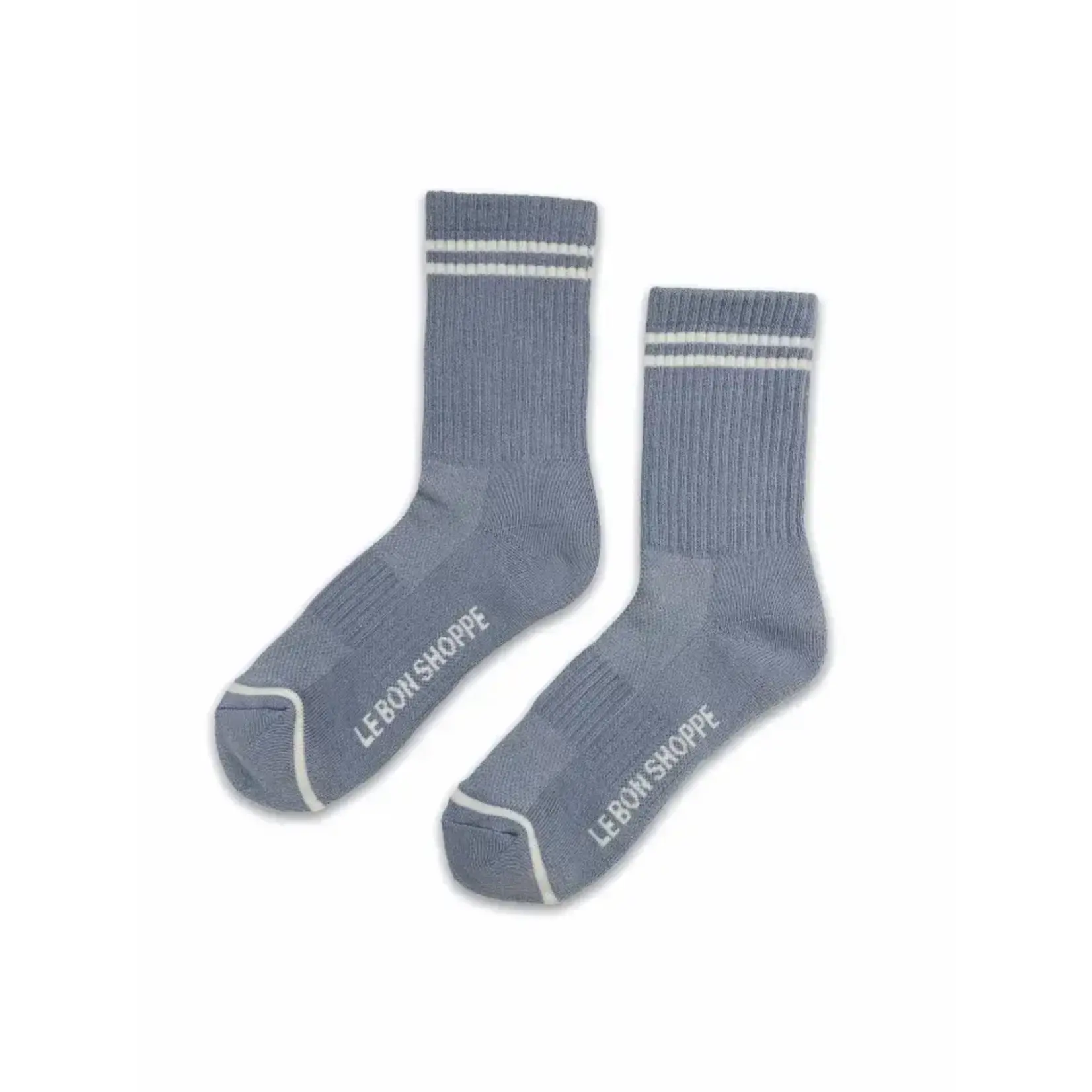 Le Bon Shoppe Boyfriend Socks - Blue Grey