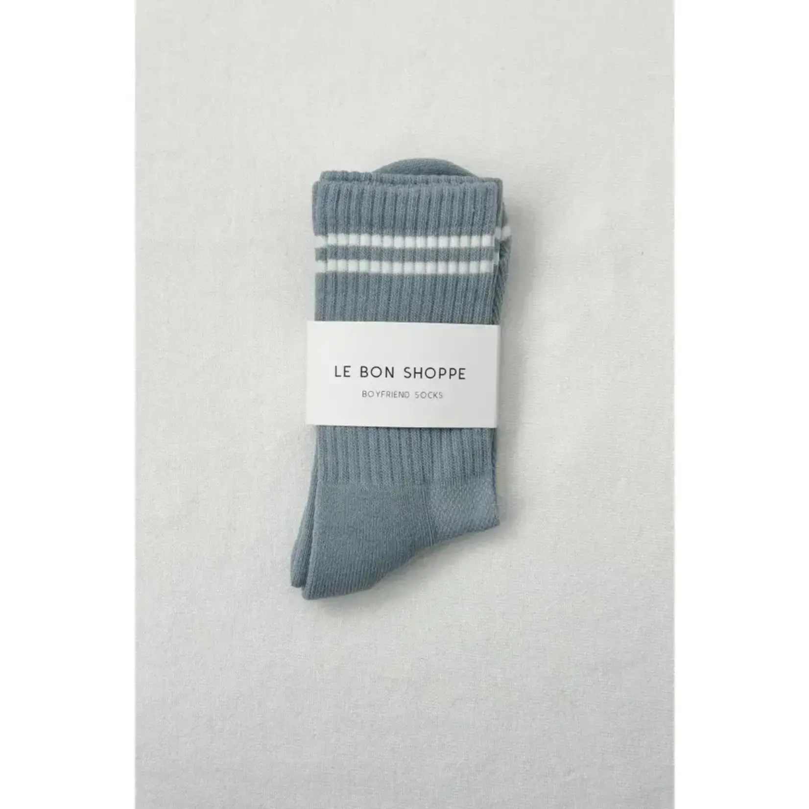 Le Bon Shoppe Boyfriend Socks - Blue Grey