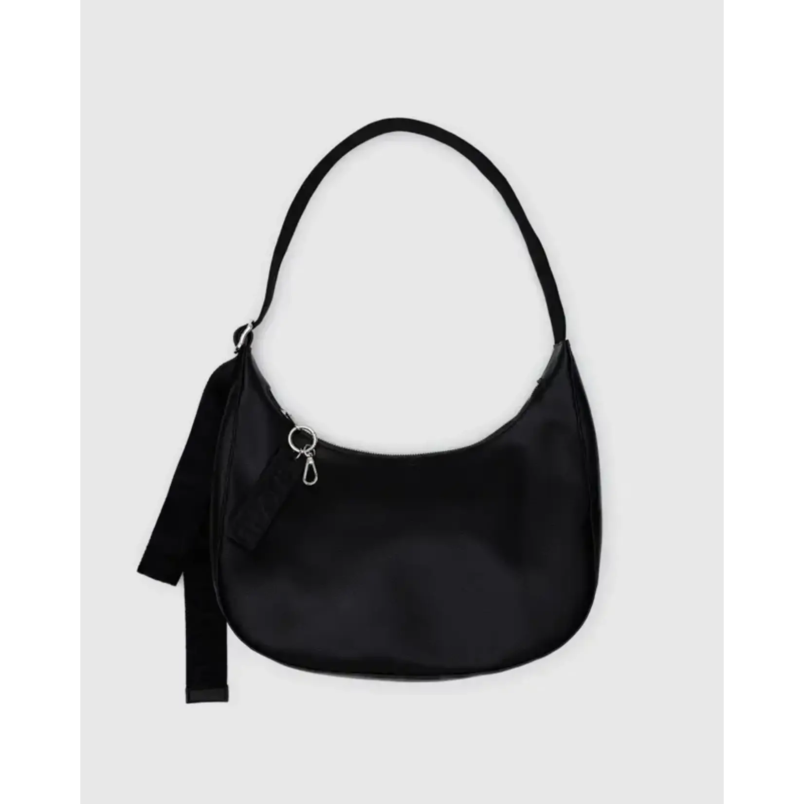 Baggu Medium Recycled Leather Crescent Bag - Black