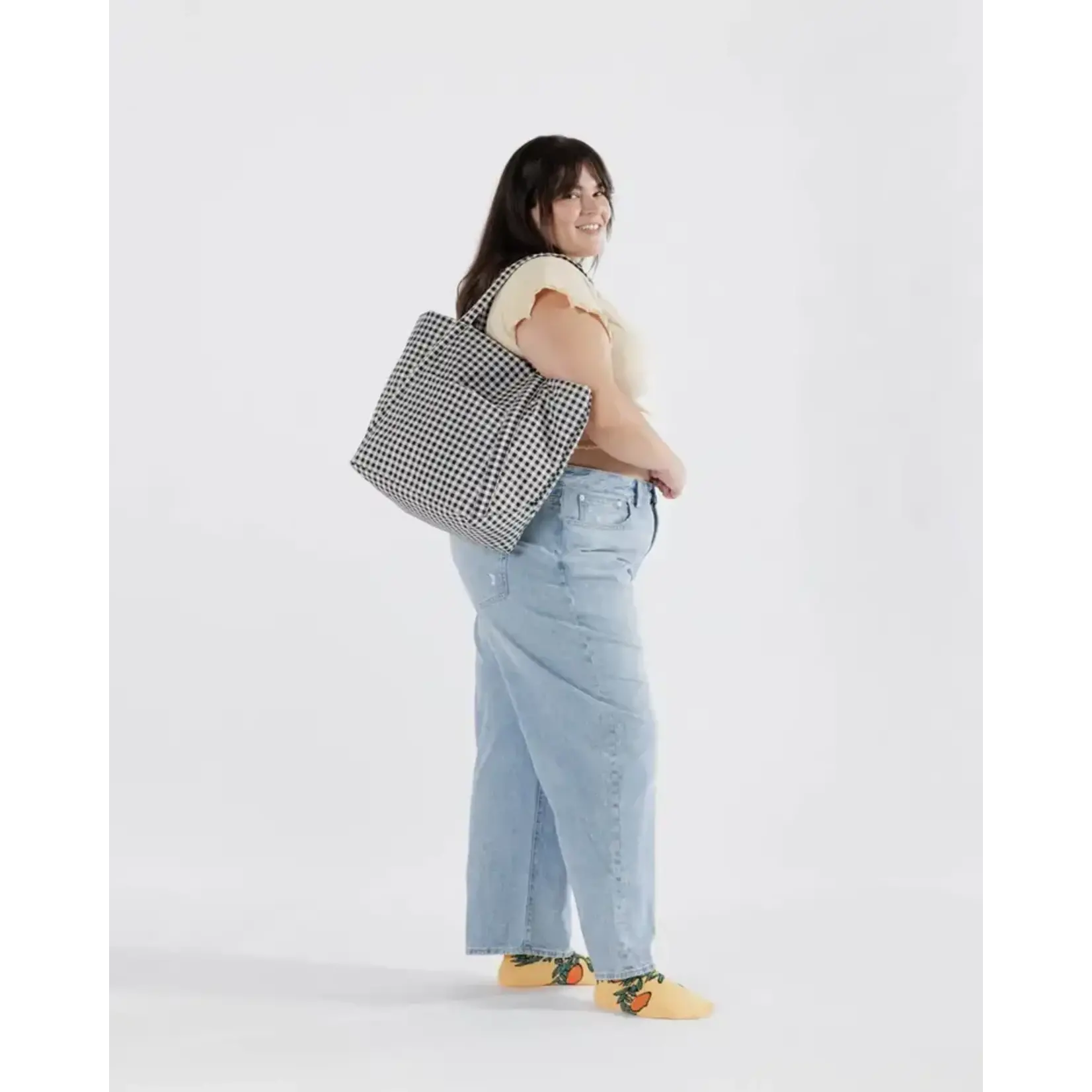 Baggu Cloud Bag - Black and White Gingham