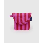 Baggu Puffy Earbuds Case - Red and Pink Painted Stripe