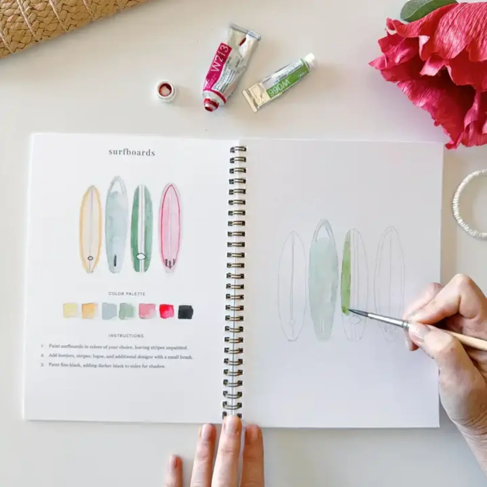 Emily Lex Studio Tropical  Watercolor Workbook