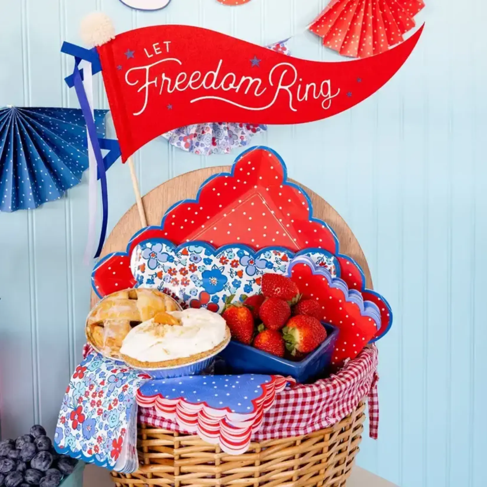 My Mind's Eye Floral Americana Dinner Napkin