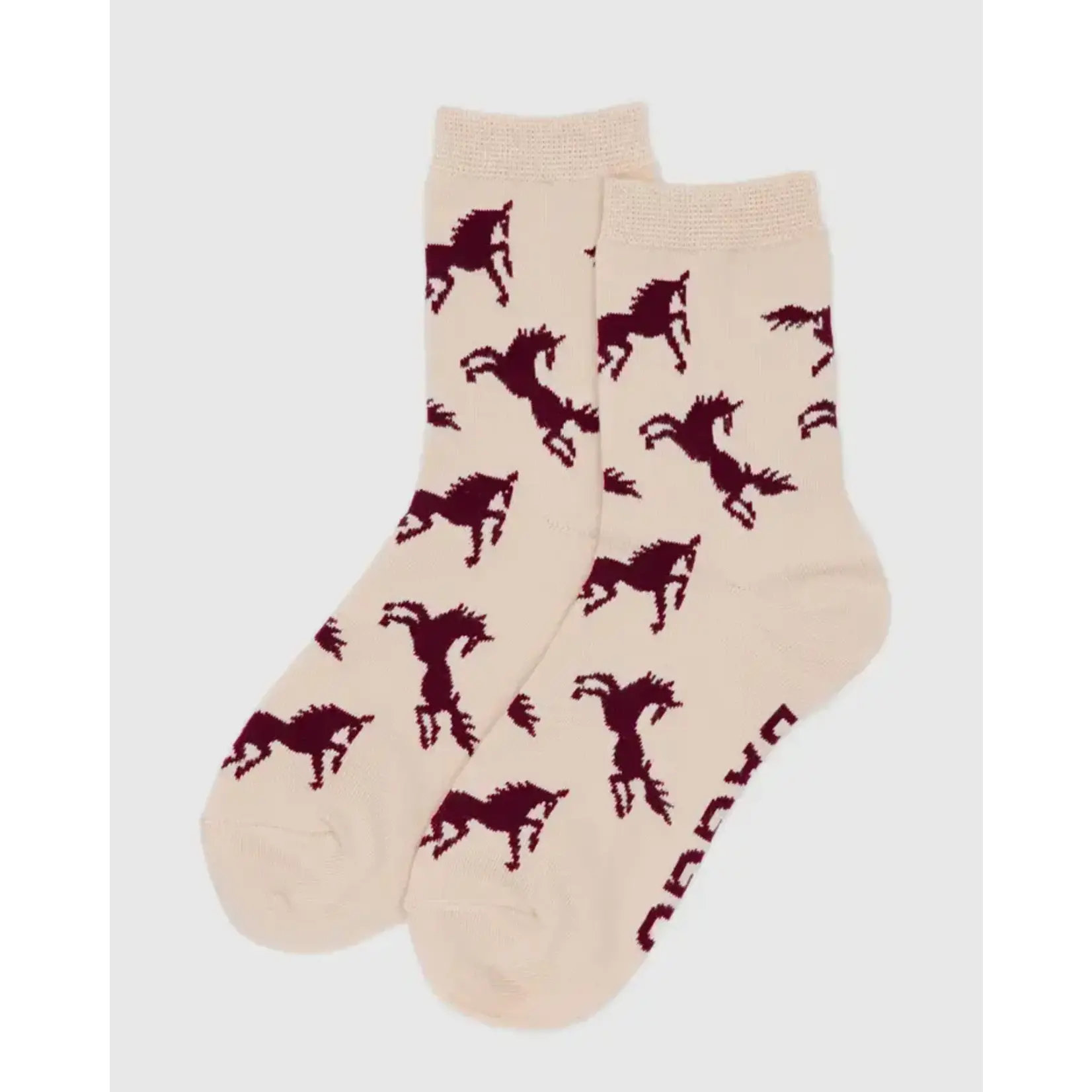 Baggu Crew Socks - Horses