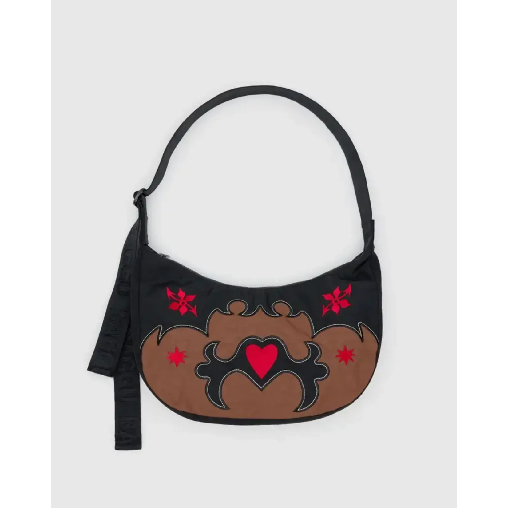 Baggu Medium Nylon Crescent Bag - Western Appliqué