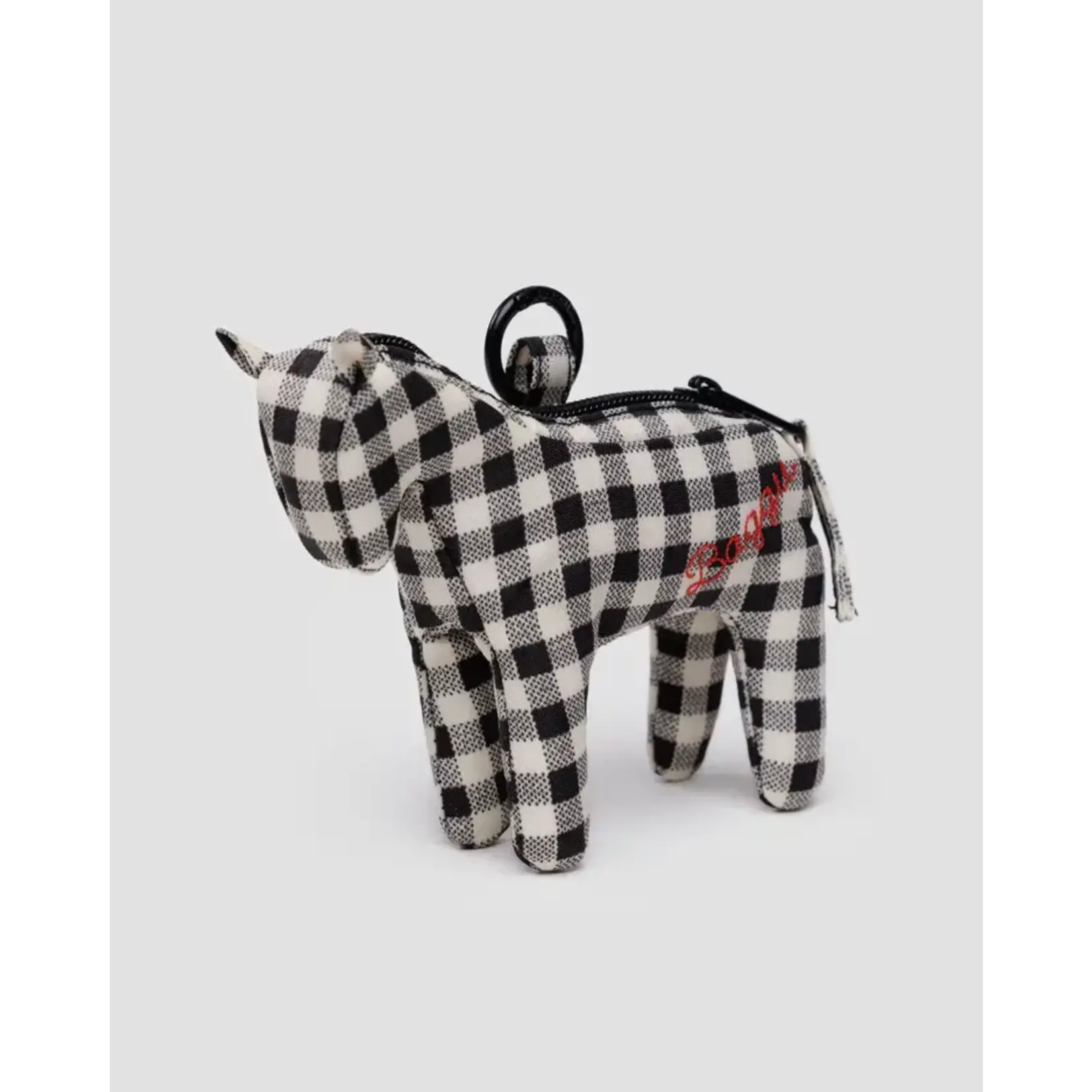 Baggu Horse Charm Black & White Gingham