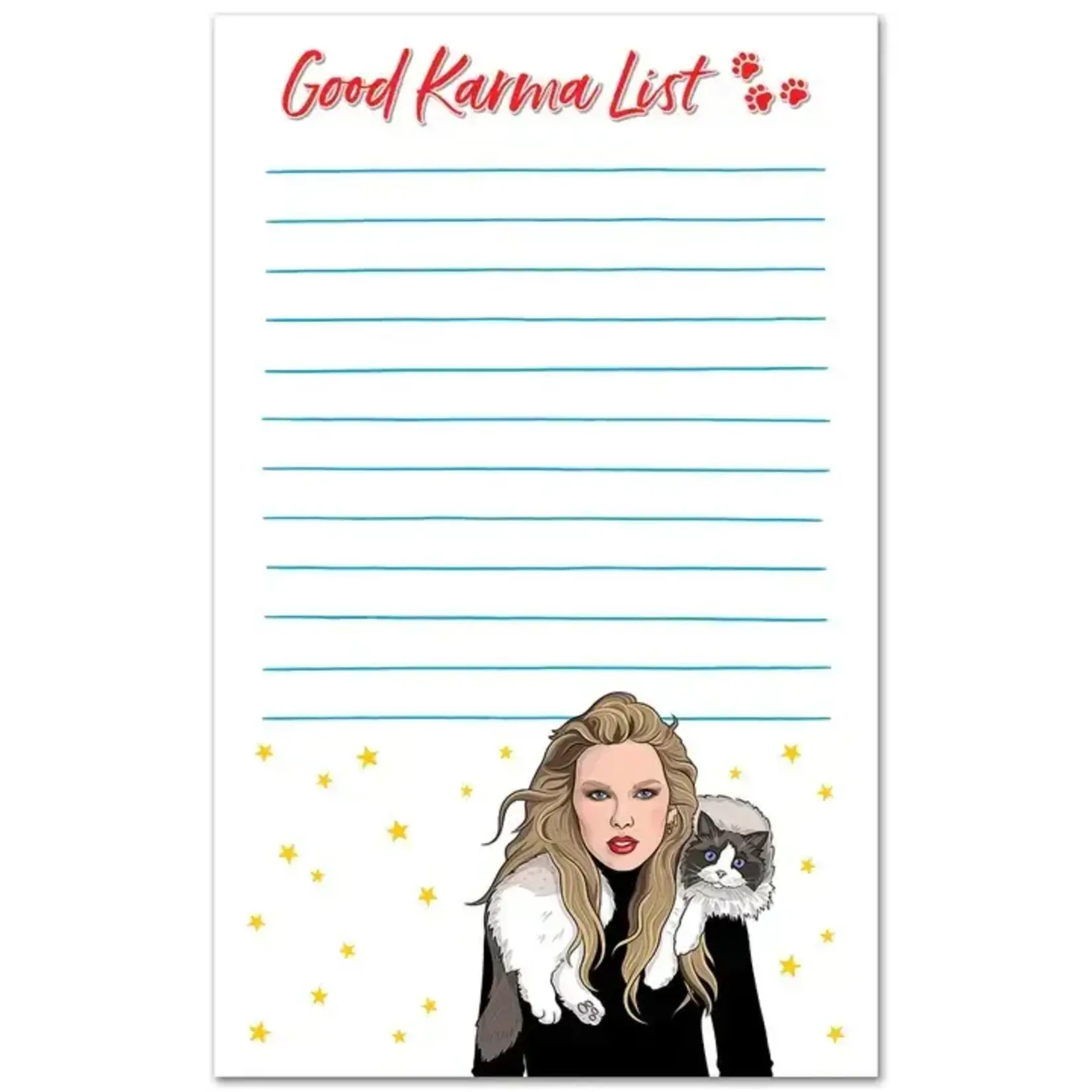 The Found Notepad: Taylor Good Karma List