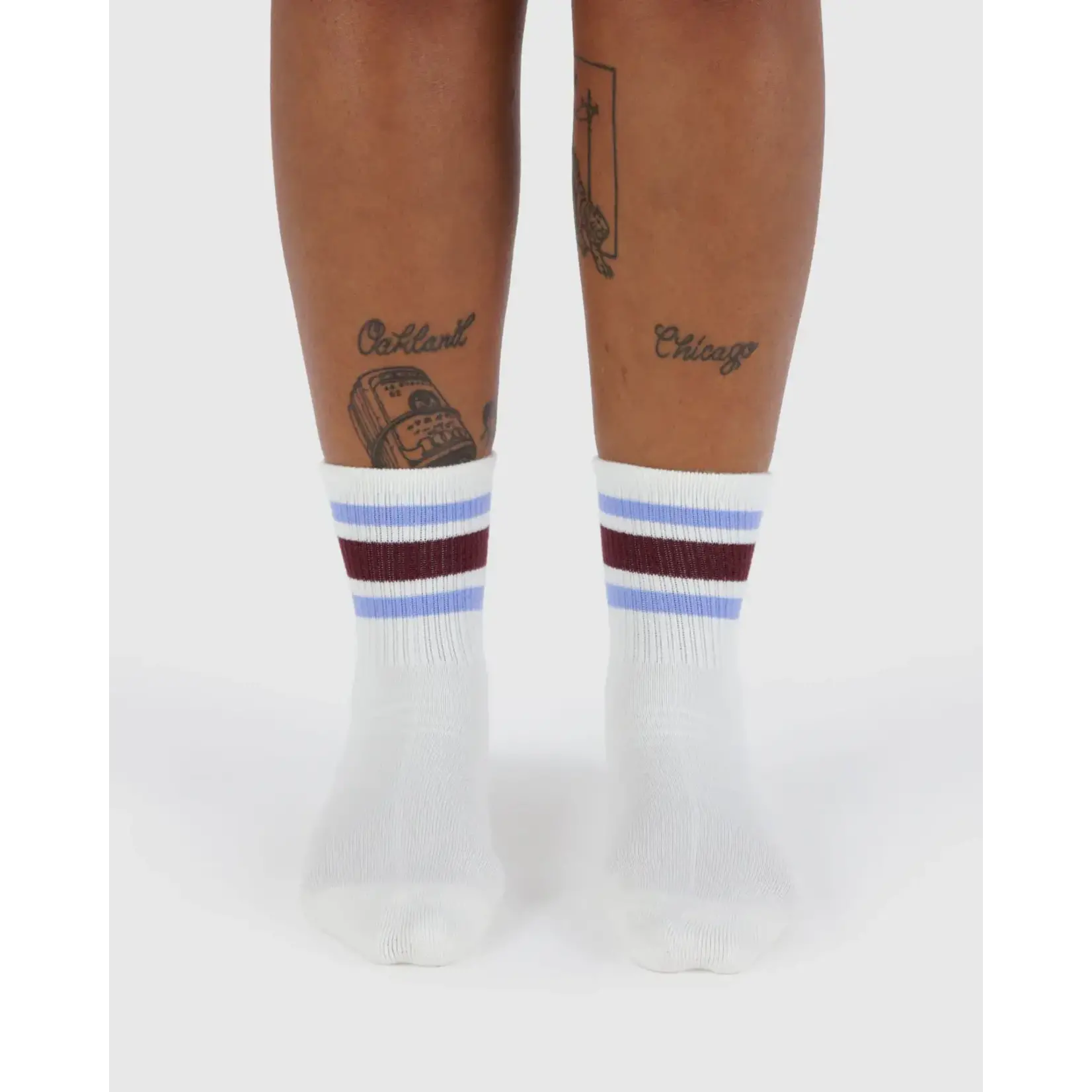 Baggu Ribbed Sock - Ivory Stripe