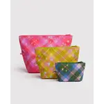 Baggu Go Pouch Set - Star Plaid
