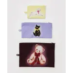 Baggu Flat Pouch Set - Fancy Animals