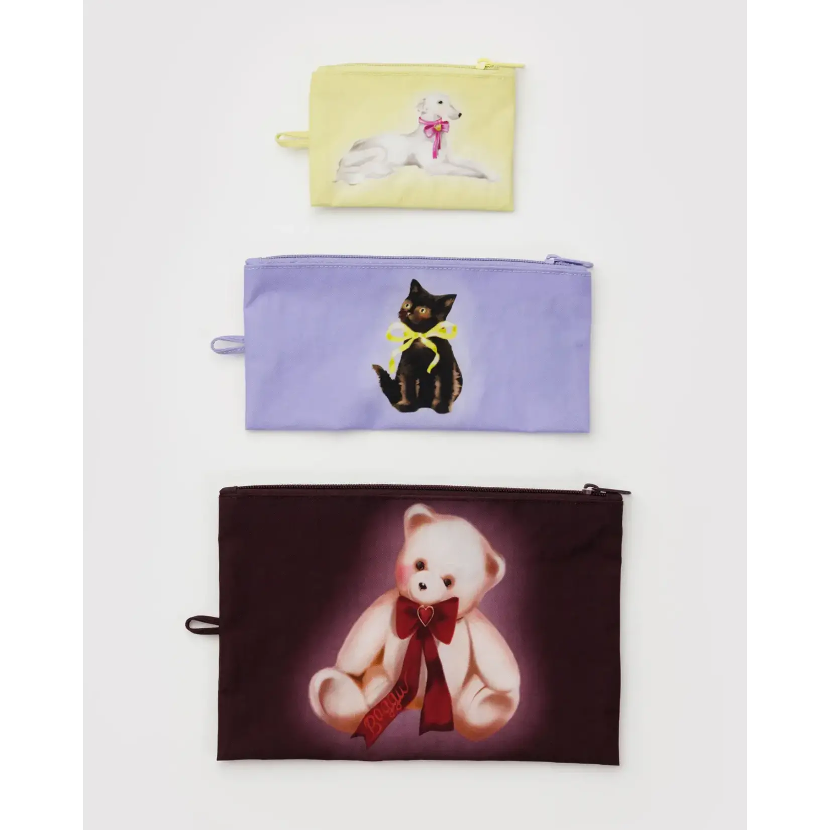 Baggu Flat Pouch Set - Fancy Animals