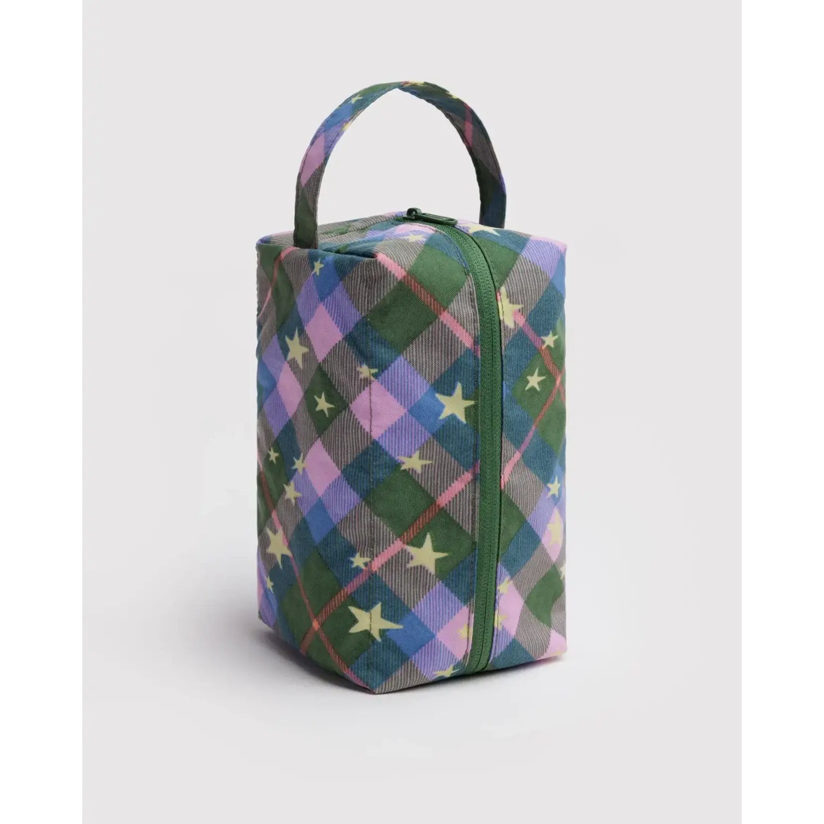 Baggu Dopp Kit - Green Star Plaid