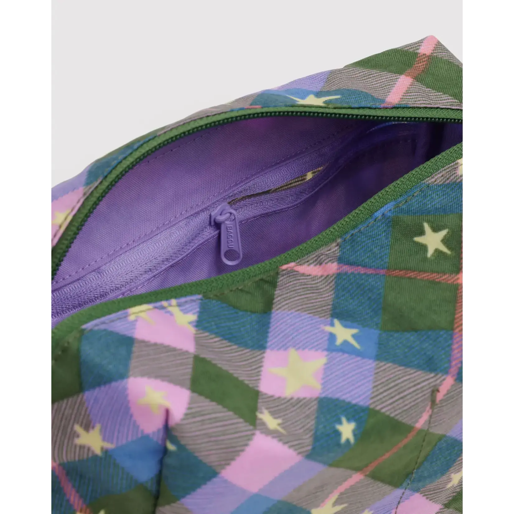 Baggu Dopp Kit - Green Star Plaid