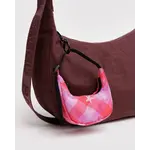 Baggu Crescent Bag Charm - Pink Star Plaid