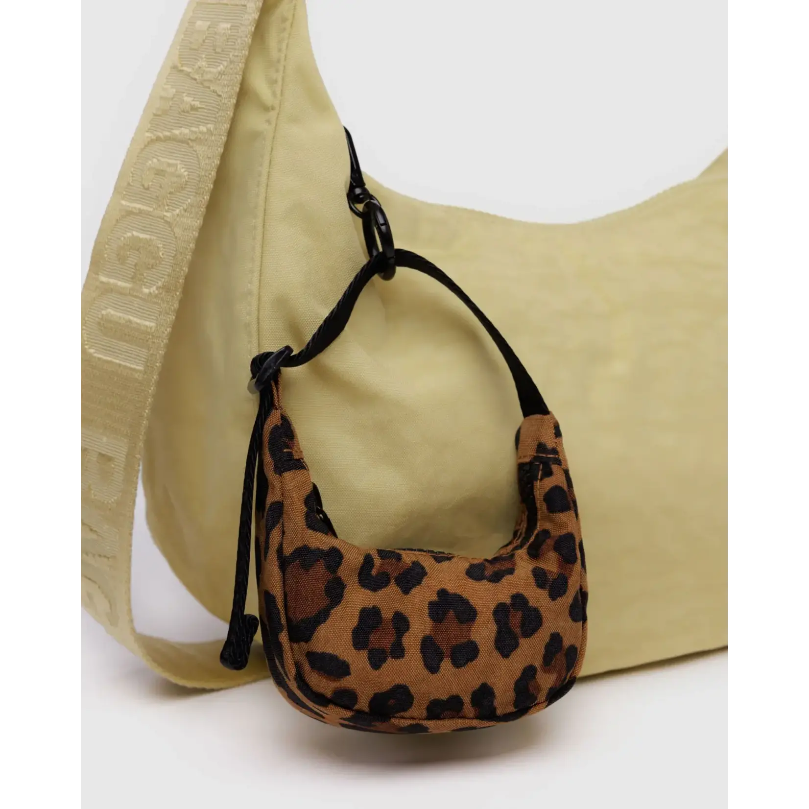 Baggu Crescent Bag Charm - Leopard