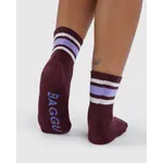Baggu Ribbed Sock - Mahogany Stripe
