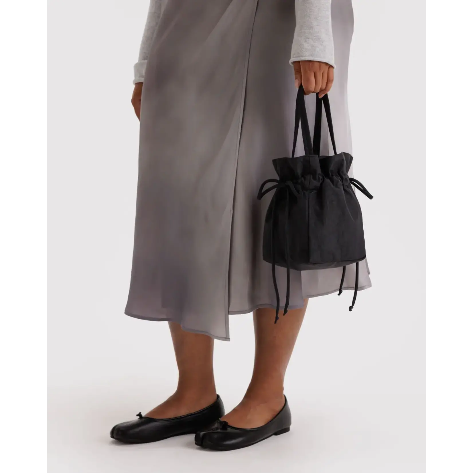 Baggu Nylon Drawstring Bag - Black