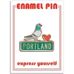 The Found Portland Pigeon Pin