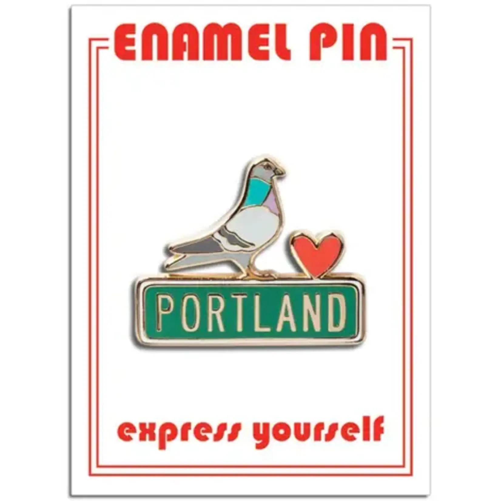 The Found Portland Pigeon Pin