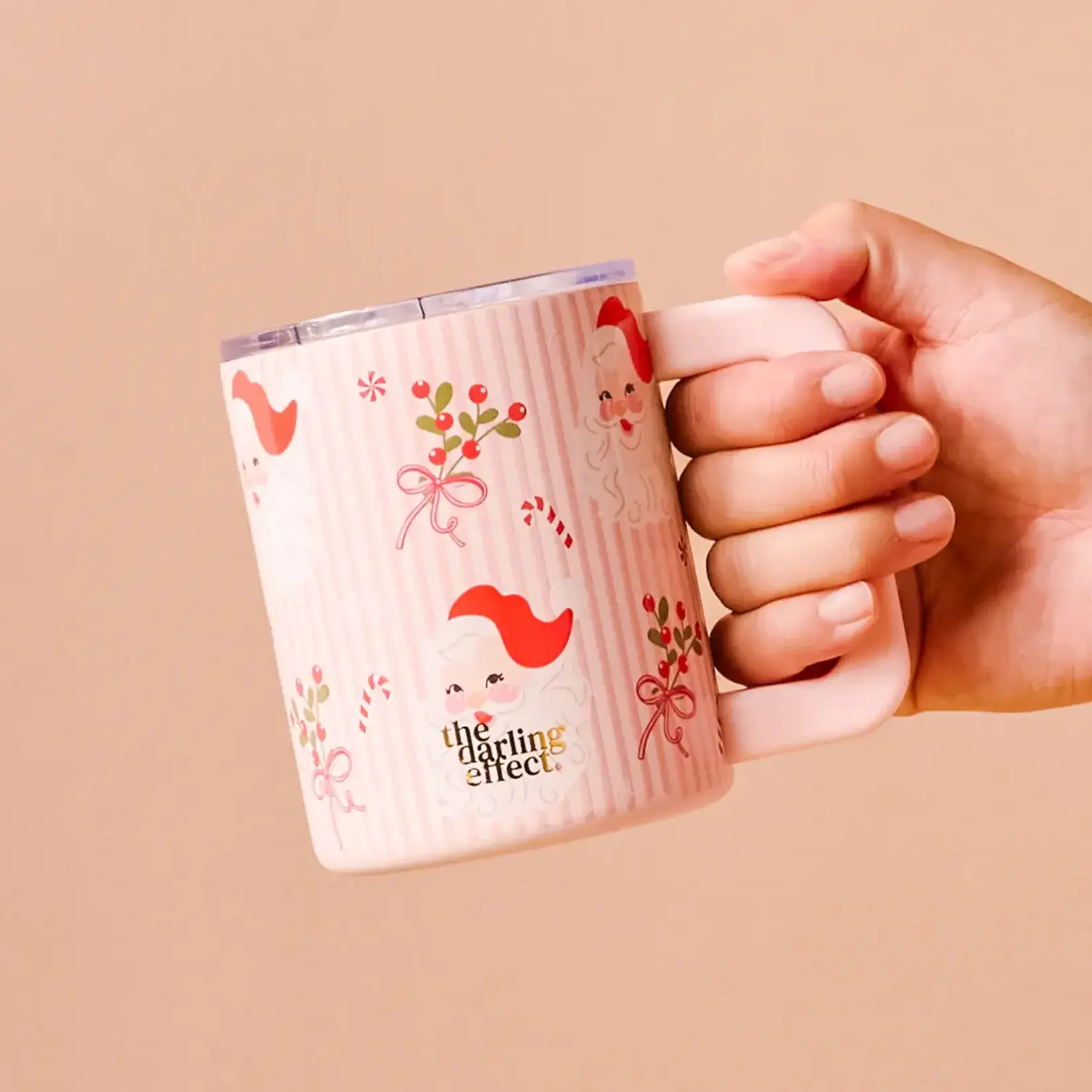 The Darling Effect 14 oz Insulated Mug - Holly Jolly Santa