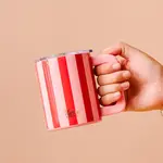The Darling Effect 14 oz Insulated Mug - Peppermint Stripes