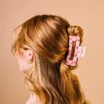 The Darling Effect Claw Clip - Holly Jolly Santa