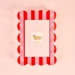 The Darling Effect Rectangle Scalloped Frame-Peppermint Stripes