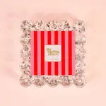 The Darling Effect Square Scalloped Acrylic Frame - Silver Glitter