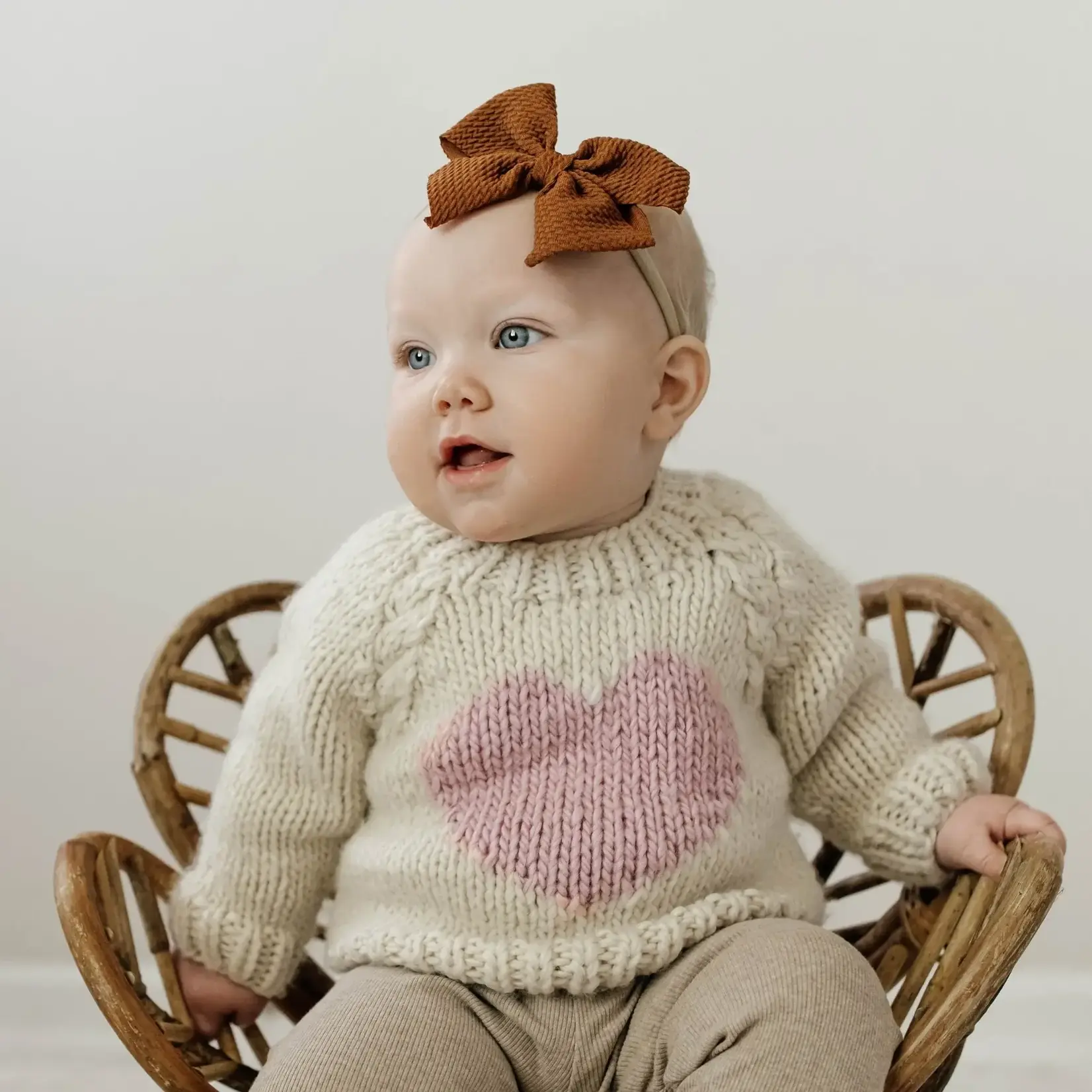 Huggalugs Sweetheart Crew Neck Sweater Baby & Toddler- 6-12 months